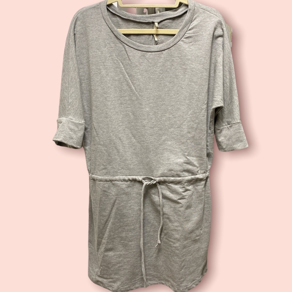 Nine 1 Eight T-shirt dress drop waist short sleeve round neckline Sz medium NWT